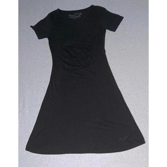 Kuhl Dresses & Skirts - Kuhl Mountain Culture Dress Womens Size Small Black Short Sleeve Ruffled Middle